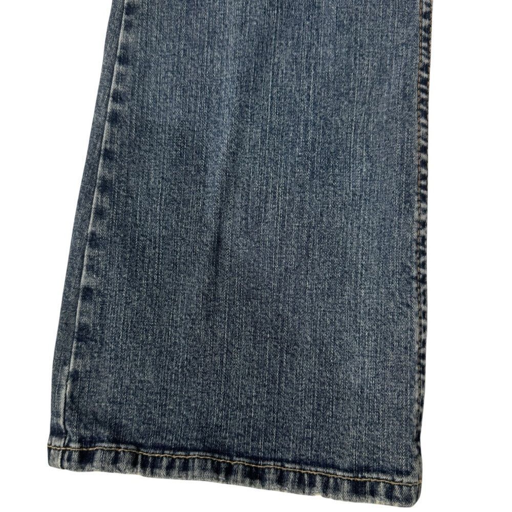 Silver Jeans Dark Wash Blue Cotton Denim Flare Leg Jeans Distressed size 31/33 - Picture 10 of 14
